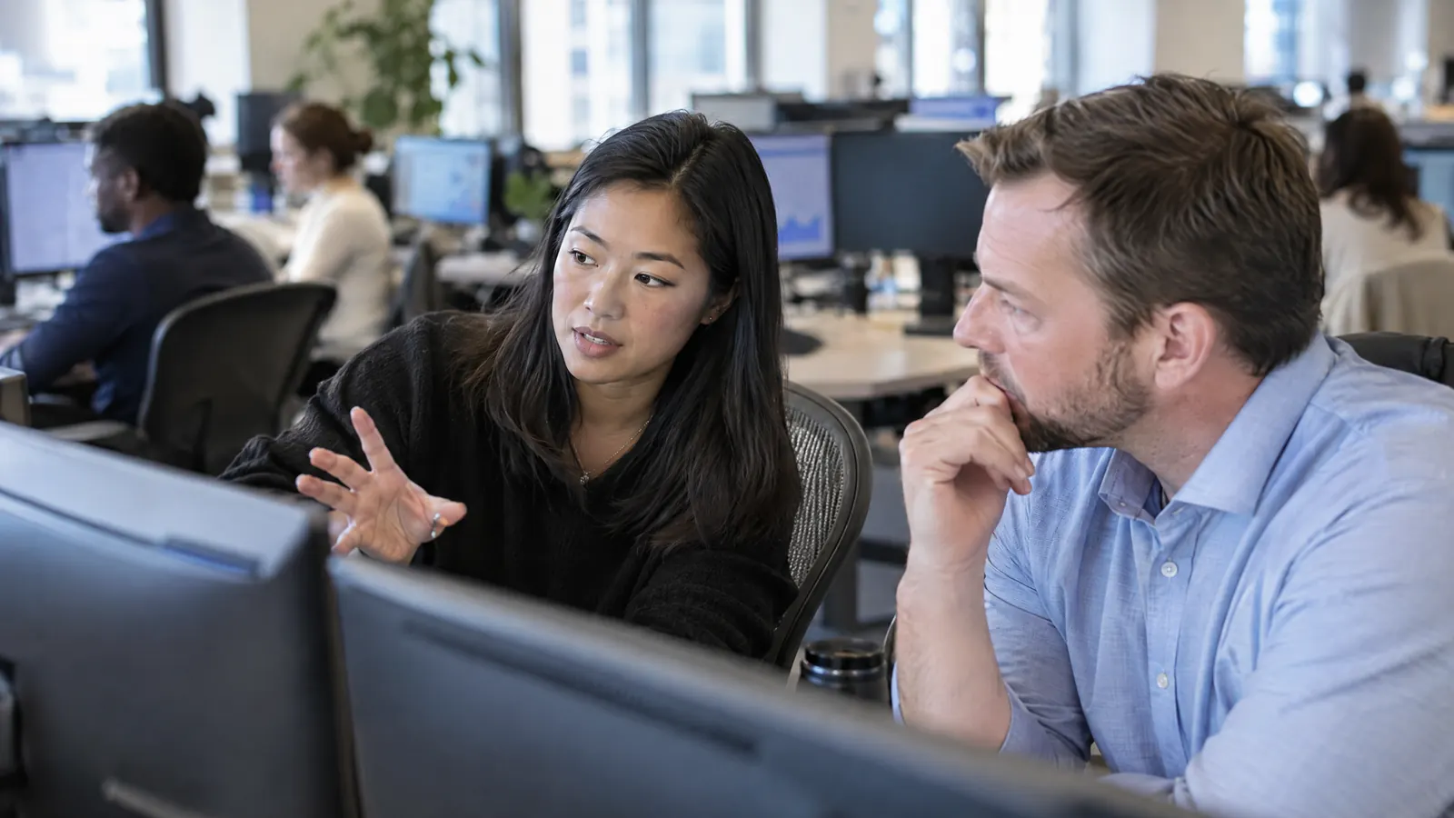 An insurance company's data team reviewing its metrics