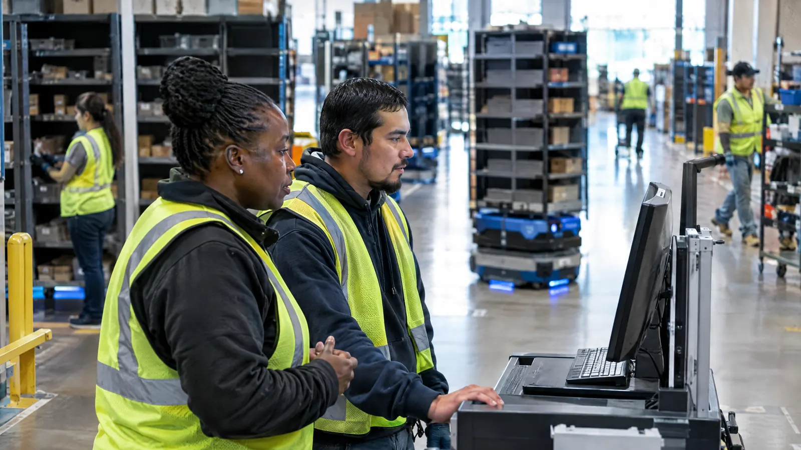 A distribution company's automated warehouse