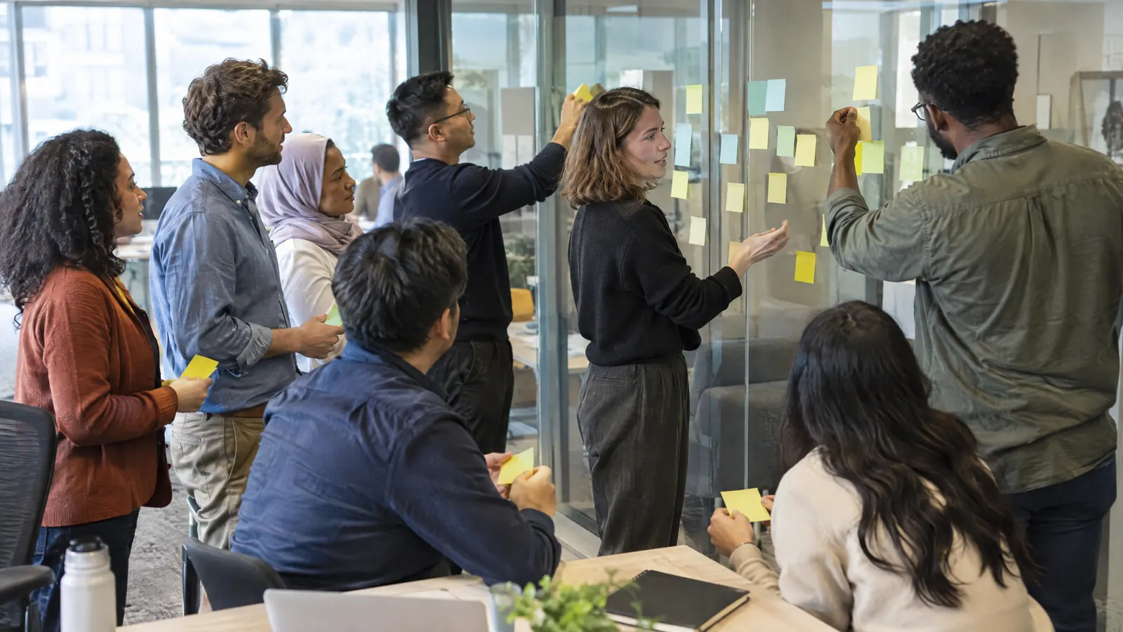 Un taller de estrategia de marketing en una empresa