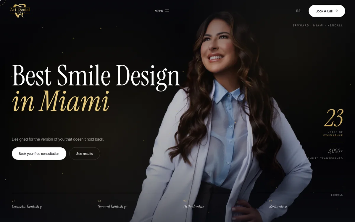 Art Dental Studio — web (Portada de su web nueva)