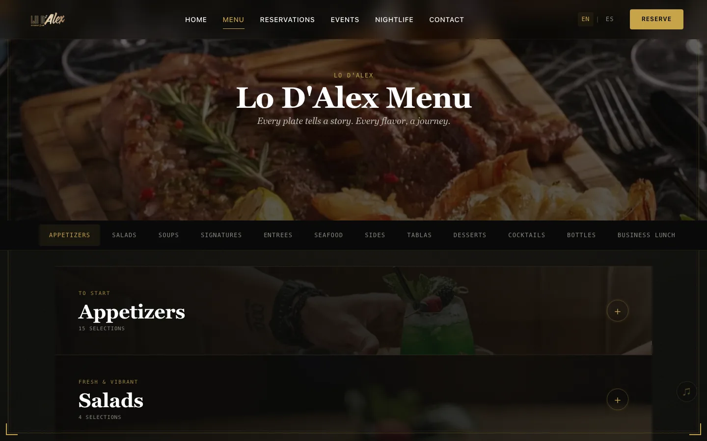Lo D'Alex — web (La carta en lodalex.com)