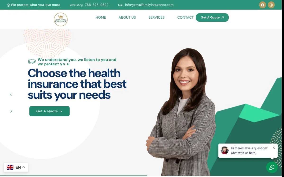 Royal Family Insurance — web (Escritorio)
