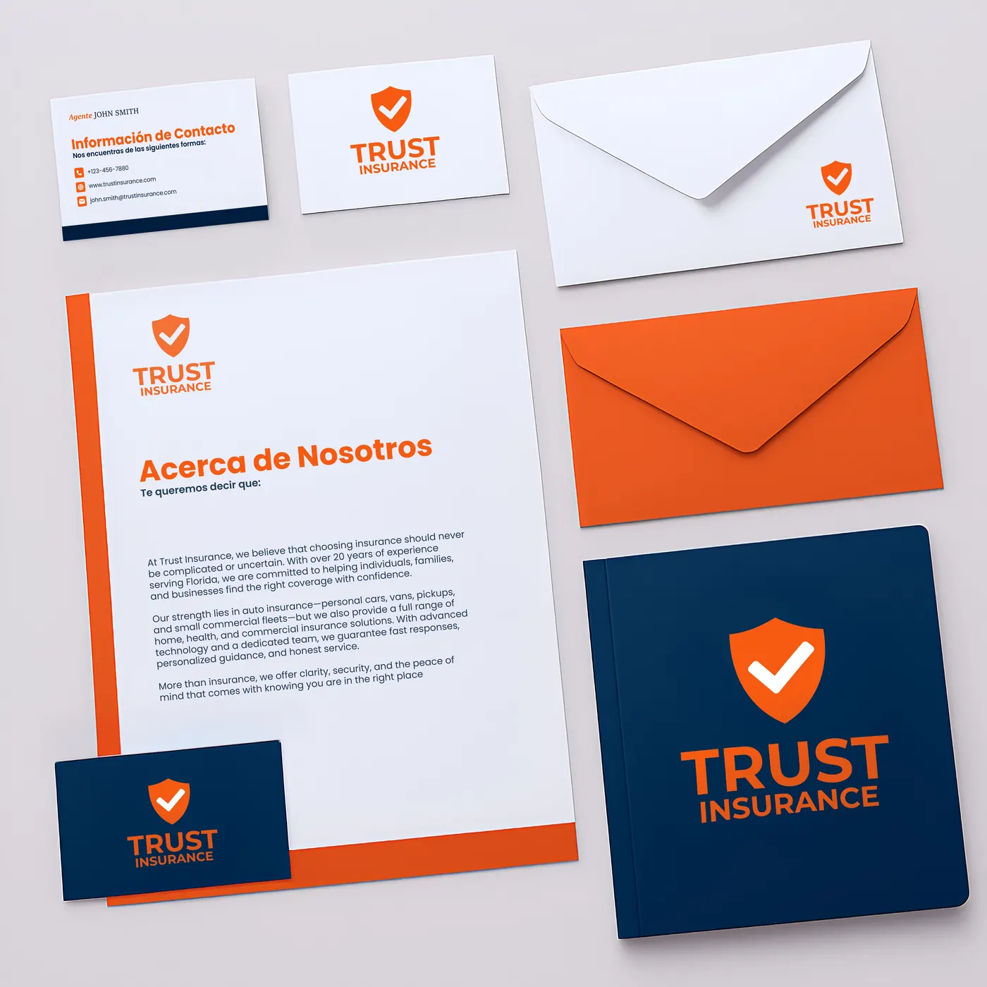 Trust Insurance — Brand stationery