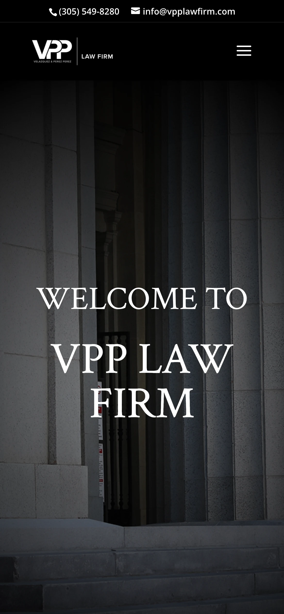 VPP Law Firm — web (La portada en el teléfono)