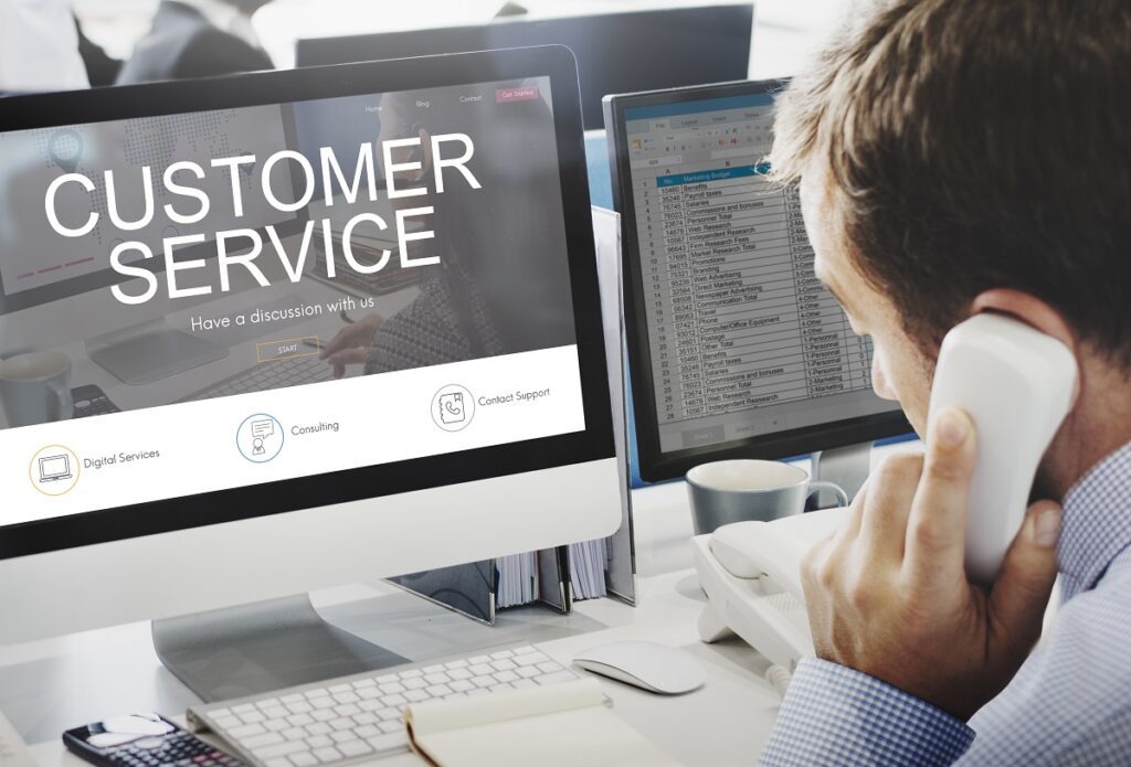 customer services web page