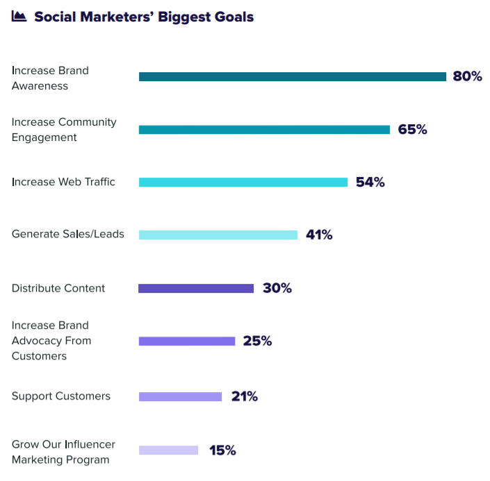 metas de los especialistas en marketing social